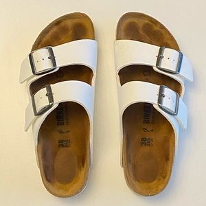 Birkenstock Arizona Birko Flor White! GREAT Cond.!